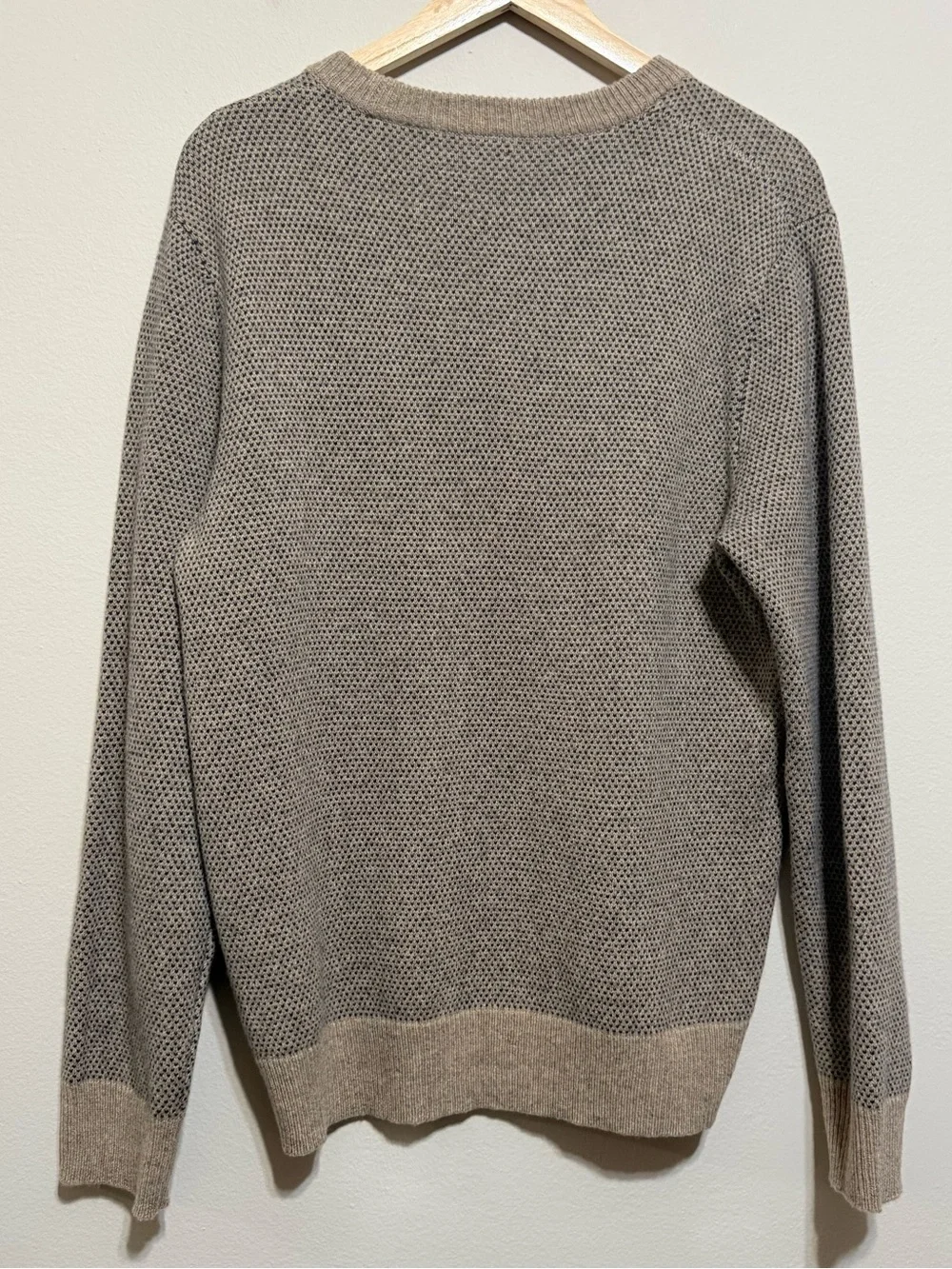 Men J. Crew Rugged merino wool-blend bird's-eye sweater Medium EUC